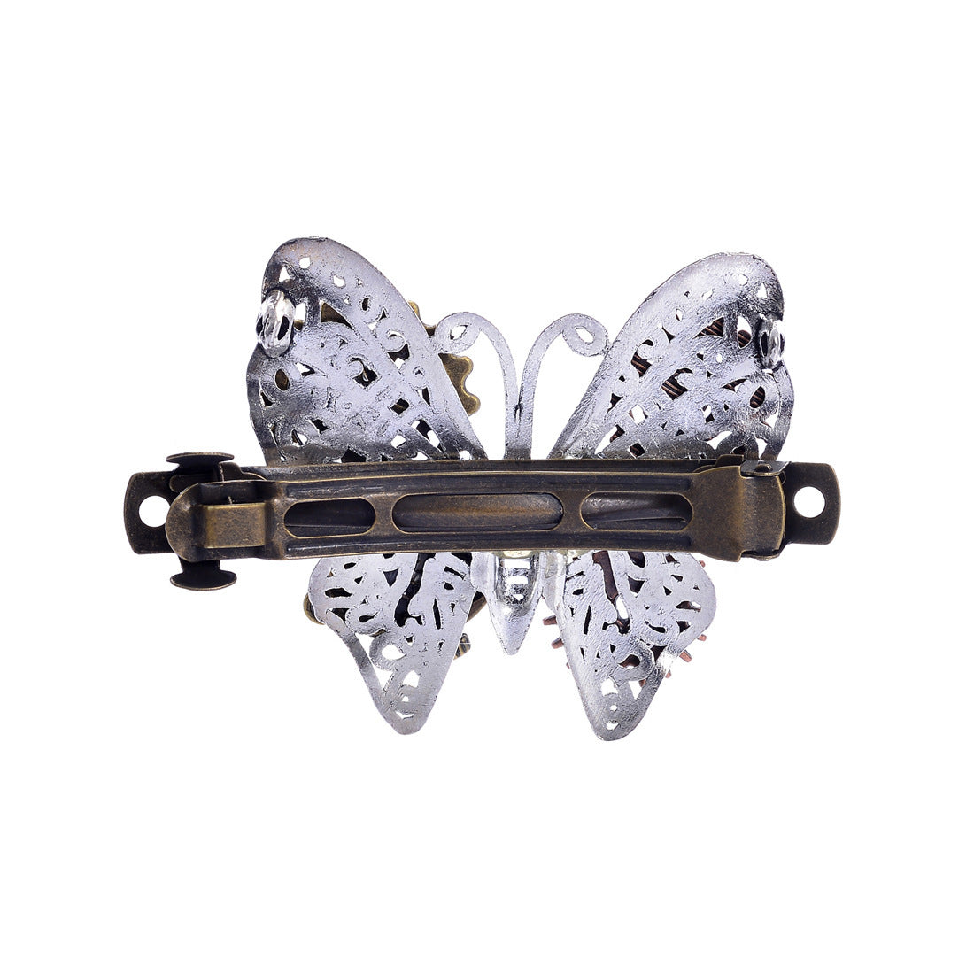Best Steampunk Gear Alloy Butterfly Spring Clip Barrettes