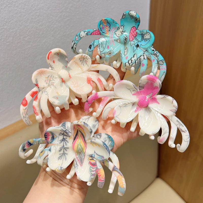 Watermark Flower Barrettes Large Women's Headdress
