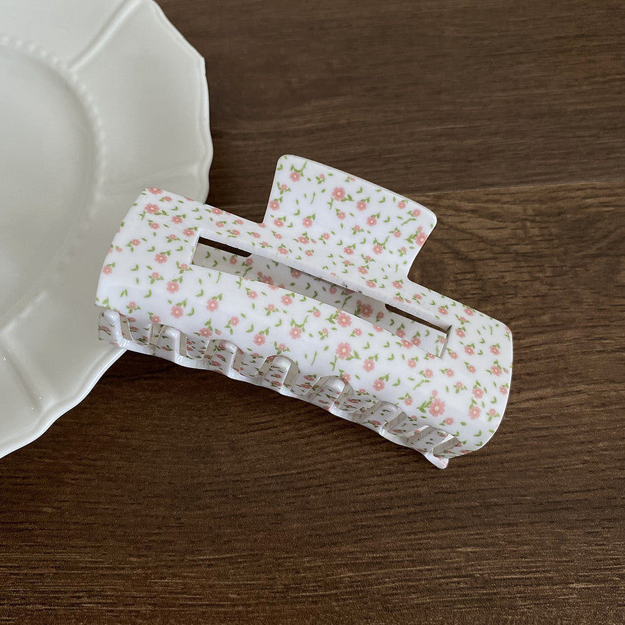 Nice Women's Simple Vintage Print Hair Clip