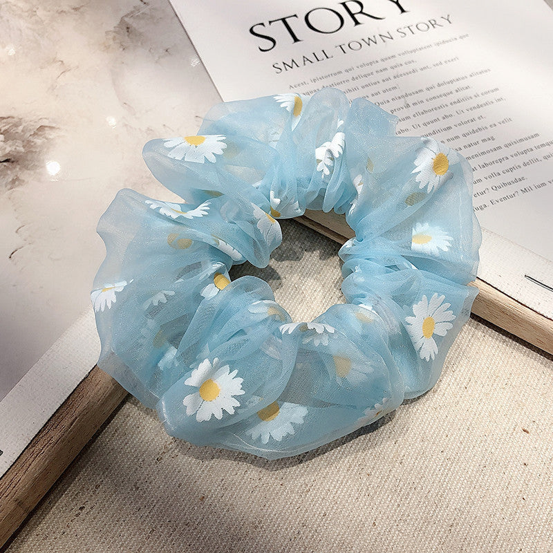 Small Daisy Flower Large Intestine Hair Ring Hair Accessories Forest Girl