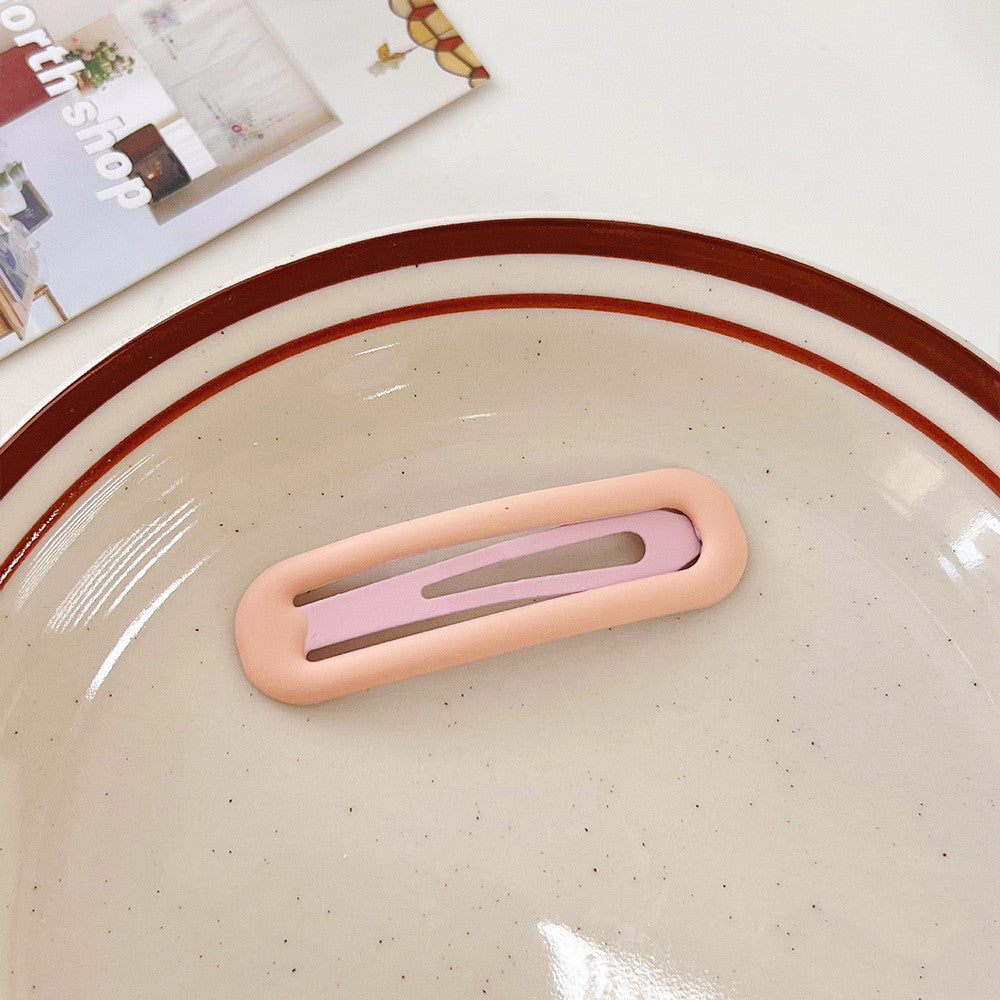 Women's Fashion Simple Square Solid Color Hair Clip