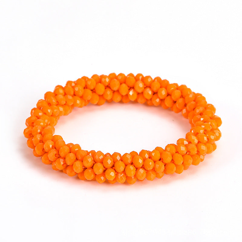 Crystal Color Elastic Rubber Band Hair Ring Ponytail Simple