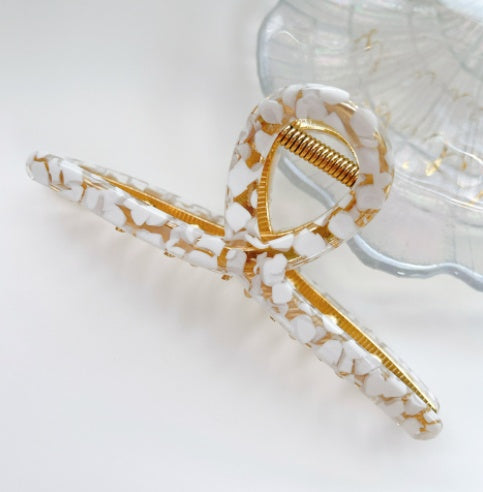 Large Acetate Grab Back Of Head Metal Hair Clip