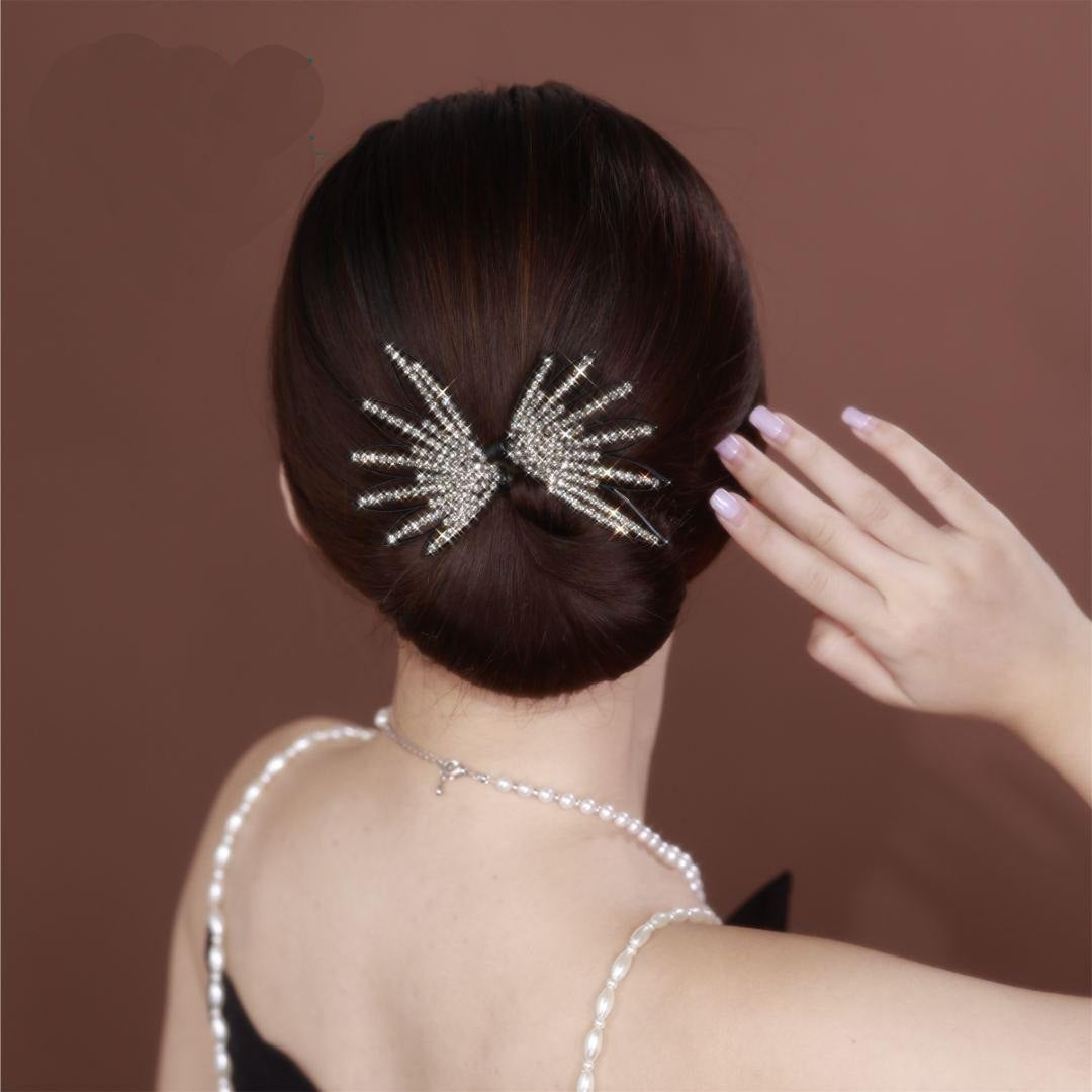Hair Embellishment Rhinestone Twist Clip Back Brain