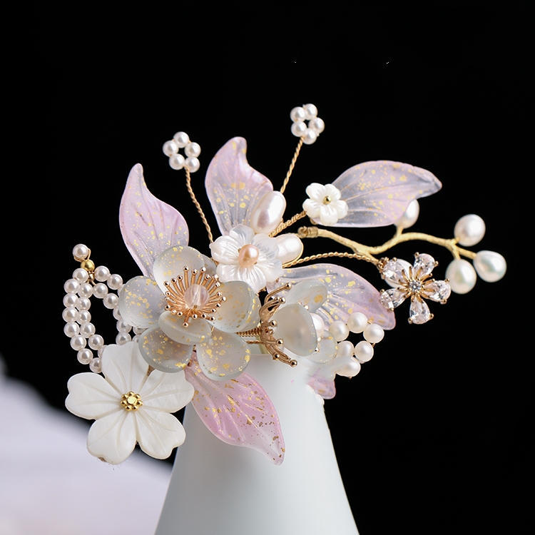 Ancient Style Handmade Hair Crown Fringed Gradient All-match Hair Accessories