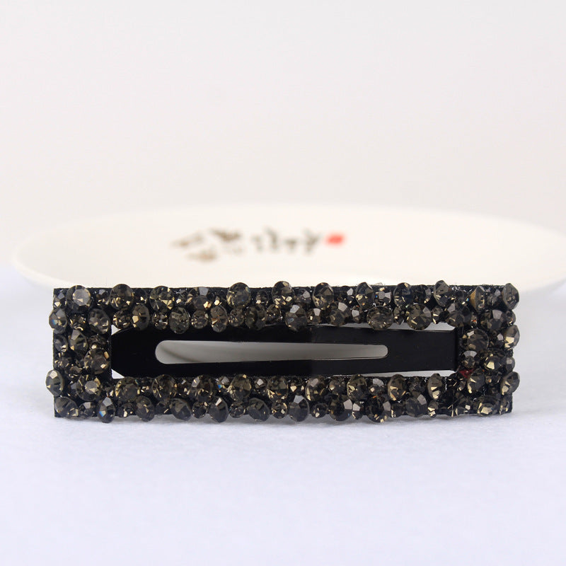 Diamond Colorful Crystals Rectangular BB Clip Break Hair Side Bang Clip
