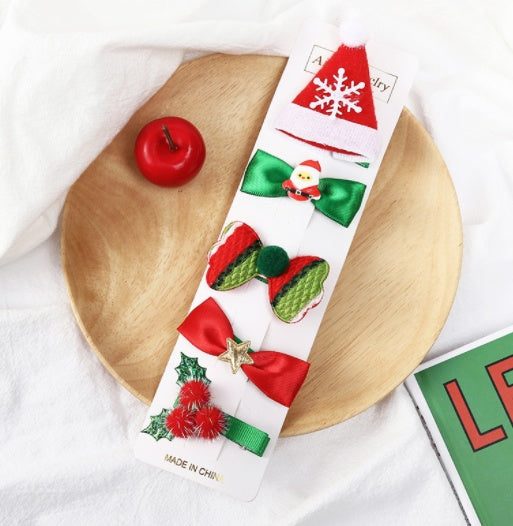 Children's Hair Accessories Christmas Clip Cute Bb Does Not Hurt