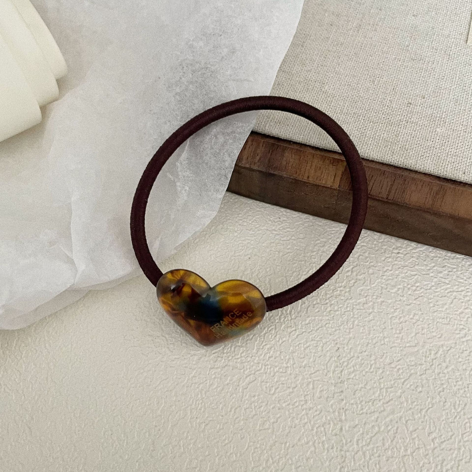 Simple Love Acetate Candy Hair Ring High Elasticity