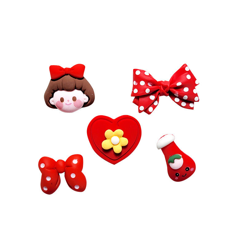New Year Red Series Diy Trinkets Children Barrettes