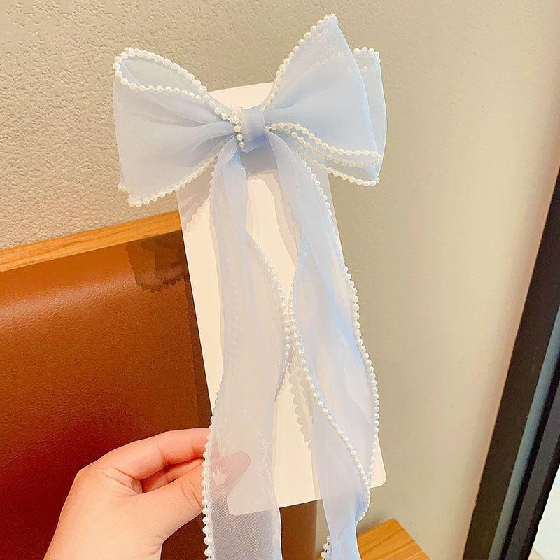 Female Sweet Desire Mesh Bow Hair Clip