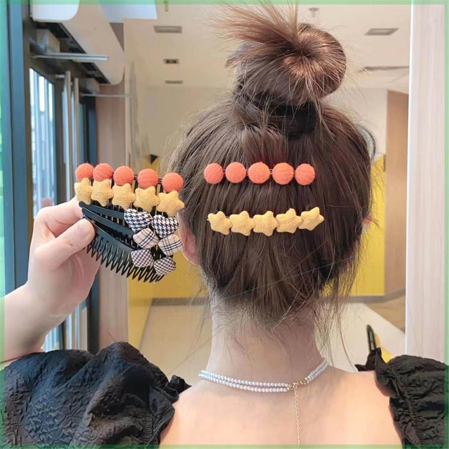 Back Head Broken Hair Comb Artifact Adult Hair Clip Five-piece Set