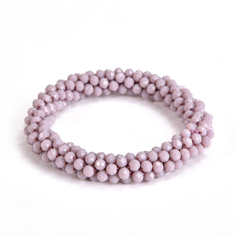 Crystal Color Elastic Rubber Band Hair Ring Ponytail Simple