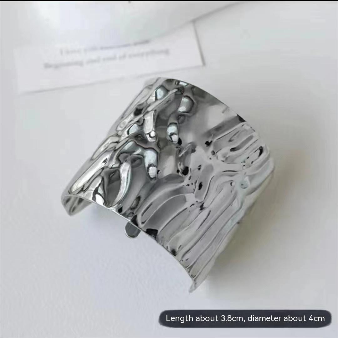 Metallic Concave-convex Lava Insert Barrettes Grabber Clip Headdress