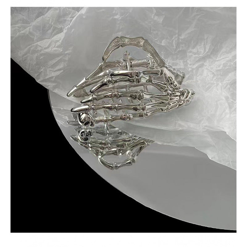 Skull Claw Metal Barrettes Female Autumn Special-interest Design Back Head Updo Hair Claw