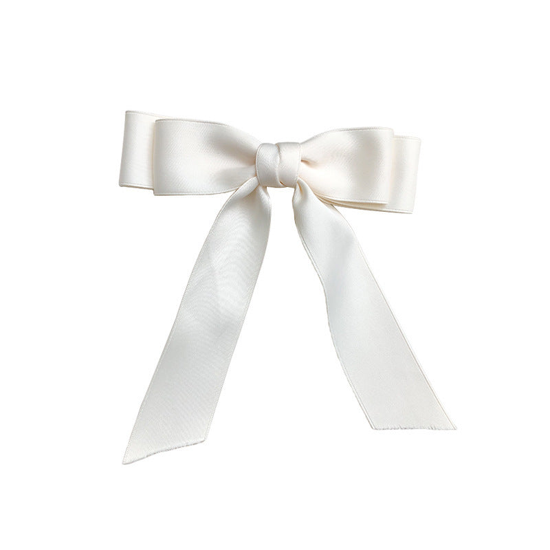 Women's Fashion Simple Solid Color Bow Hair Clip