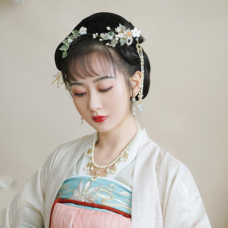 Ancient Style Handmade Hair Crown Fringed Gradient All-match Hair Accessories