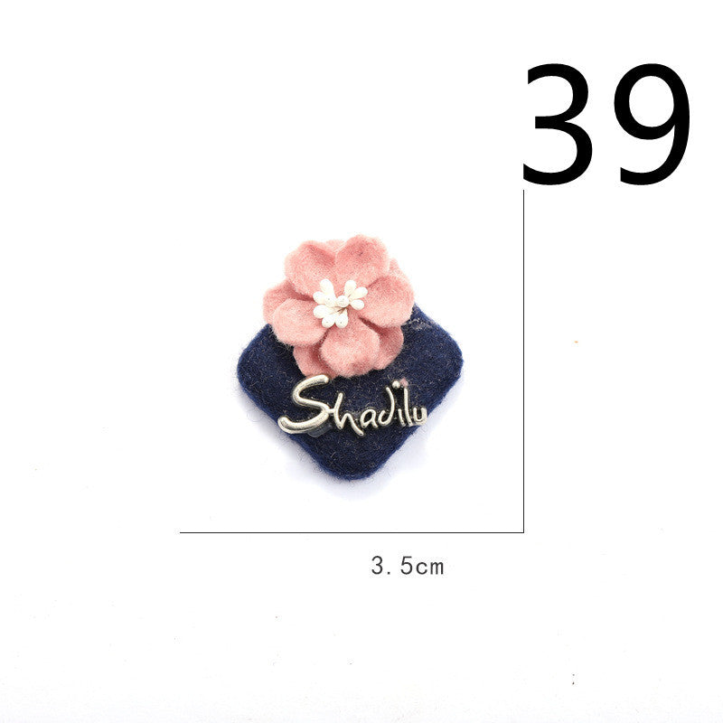 Fabric Flower Rose Sticky Head DIY Handmade Headdress