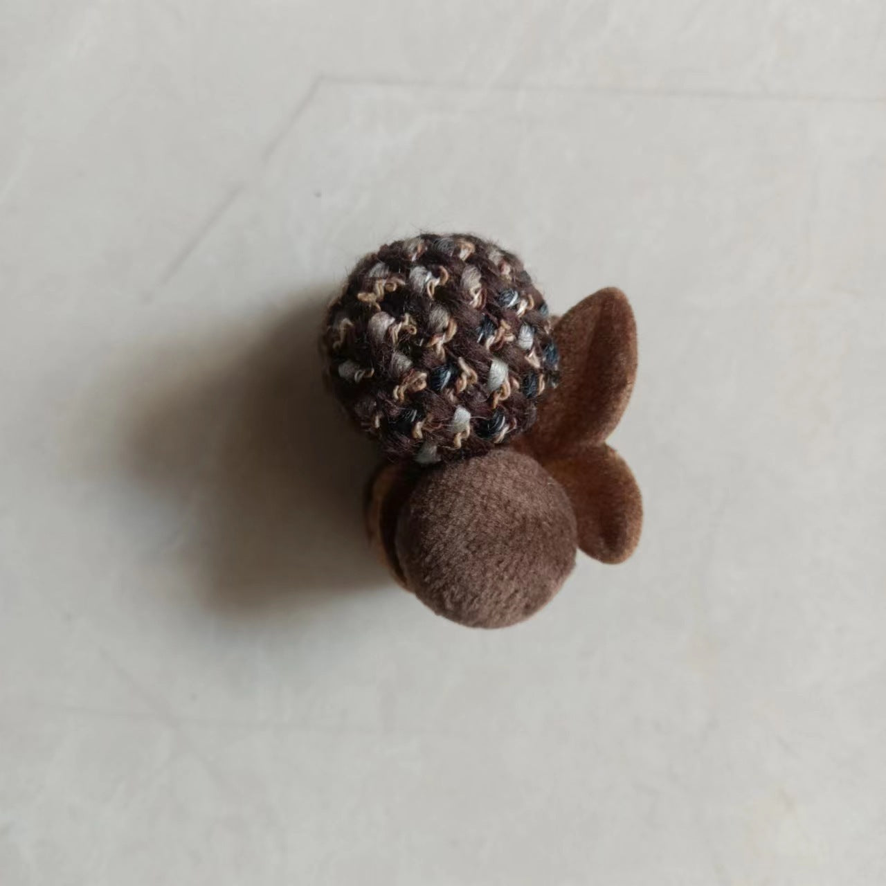 Fur Ball Flocking High Ponytail Cropped Hair Clip
