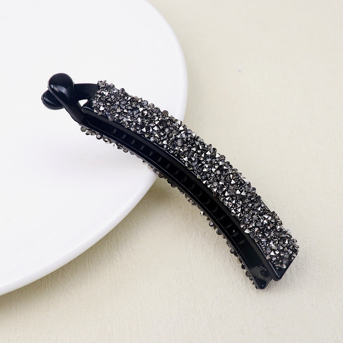 Diamond In The Debris 10cm Banana Clip Pearl Hair Bun