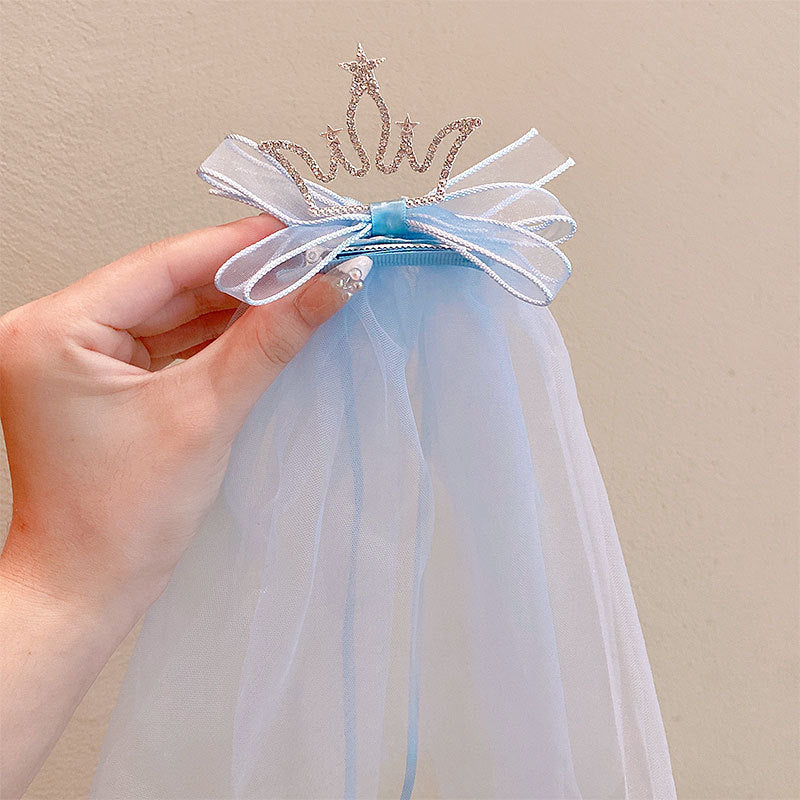 Gauze Crown Barrettes Children's Hair Accessories