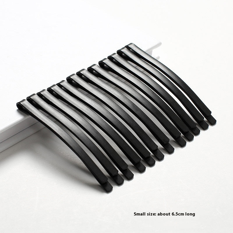 Female Minimalist Black Straight Hair Clip