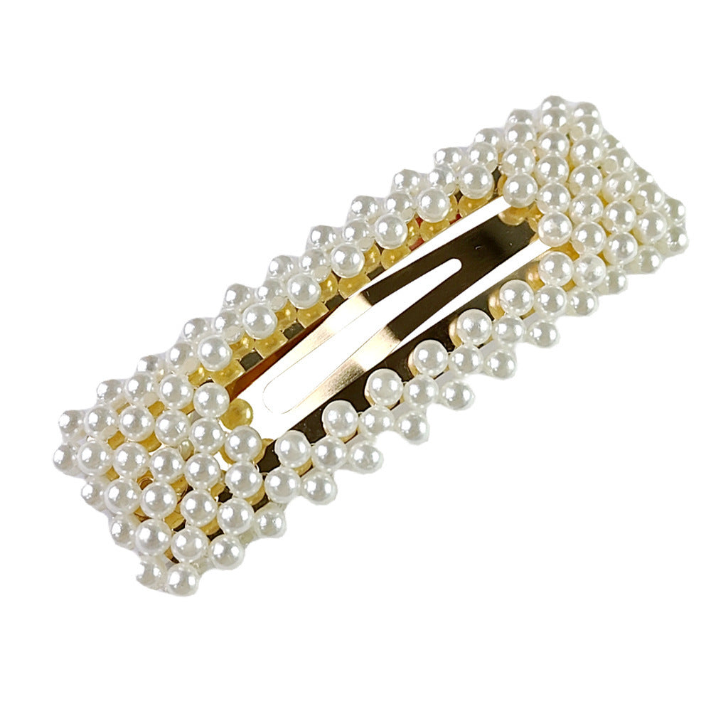 Popular Best Hair Accessories Pearl Barrettes Updo BB Clip Shredded Hairpin Fishing Thread Hand-woven Hair Clip Bang Side Clip