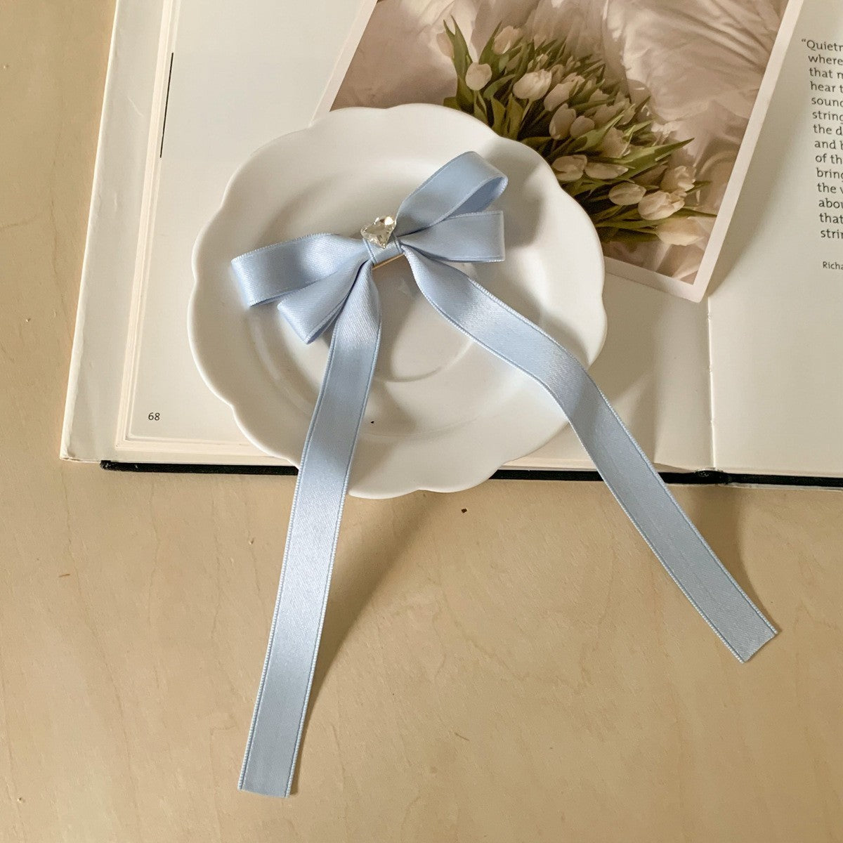 Female Sweet Desire Mesh Bow Hair Clip