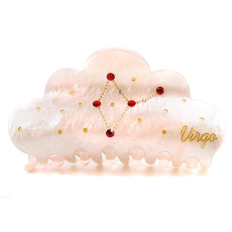 New Twelve Constellation Barrettes Women's Large Grip