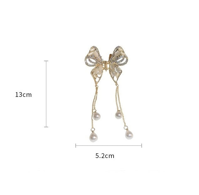 Best Elegant High-grade Golden Pearl Tassel Hairpin