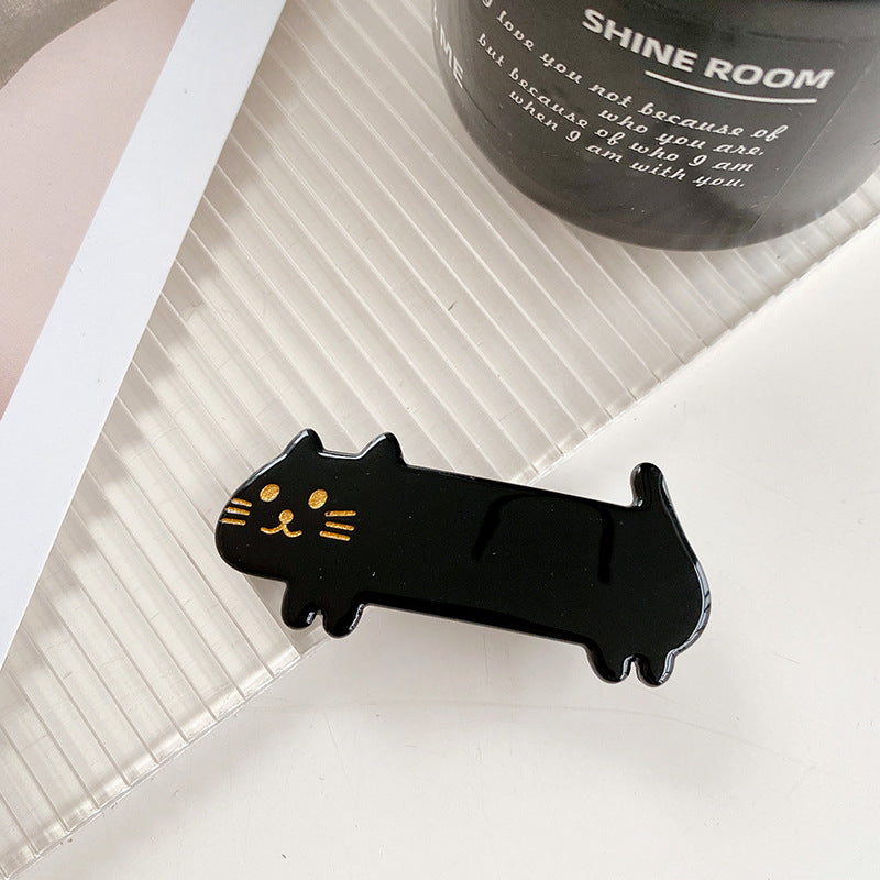 Acetate Plate Cute Tricolor Cat Hair Clip
