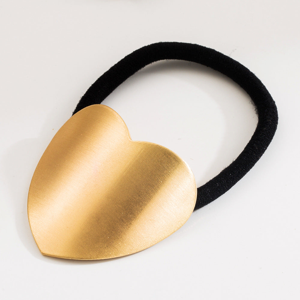European And American Metal Glossy Surface Elastic Hair Ring