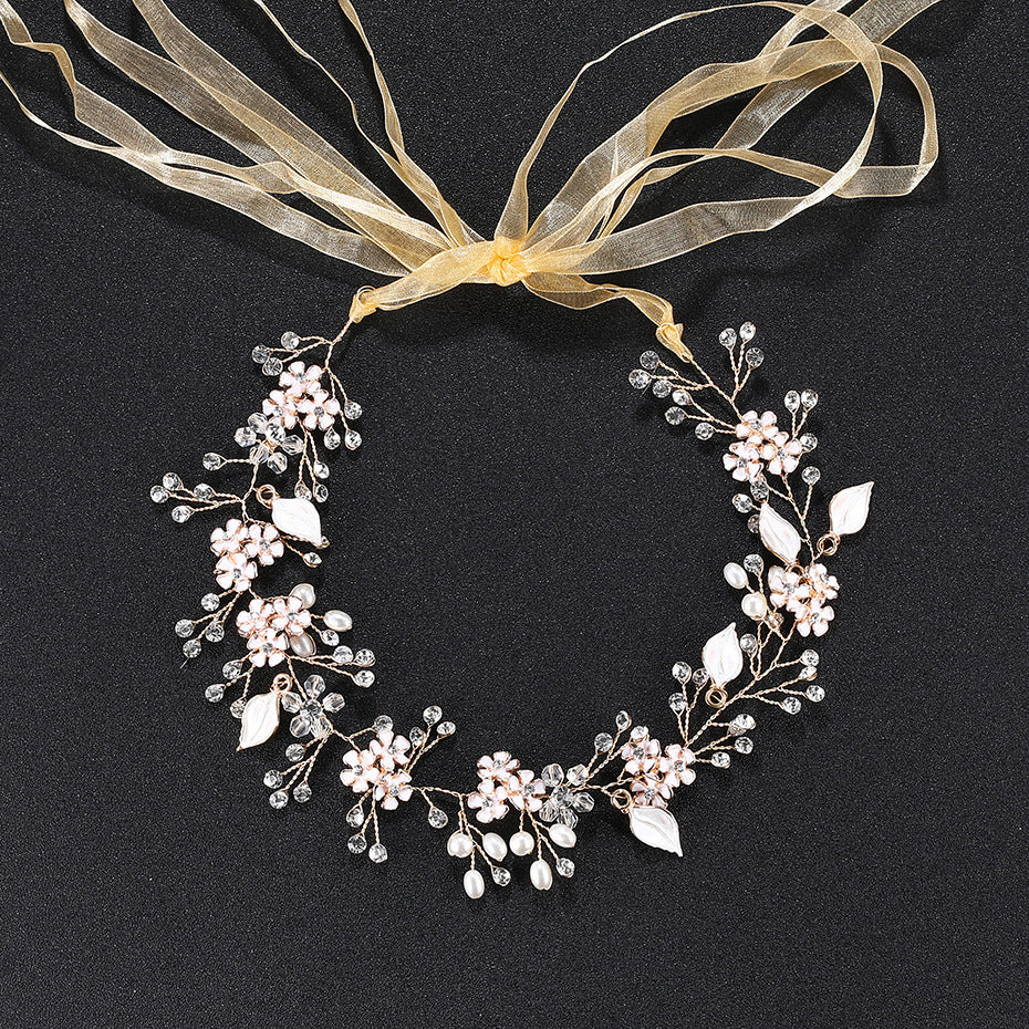 Best Pearl Handmade Headband Alloy Flower