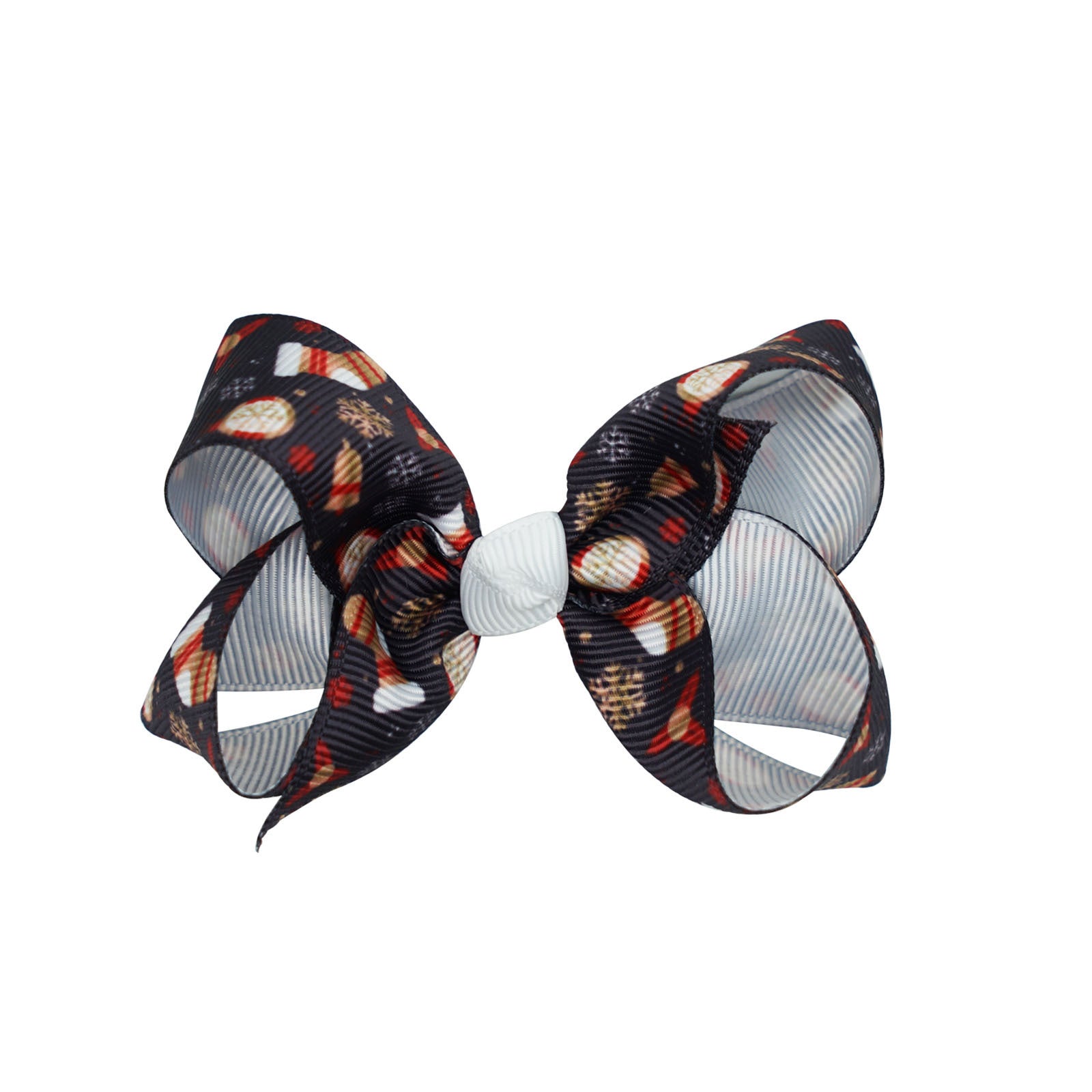 Santa Claus Printed Bow Barrettes European And American