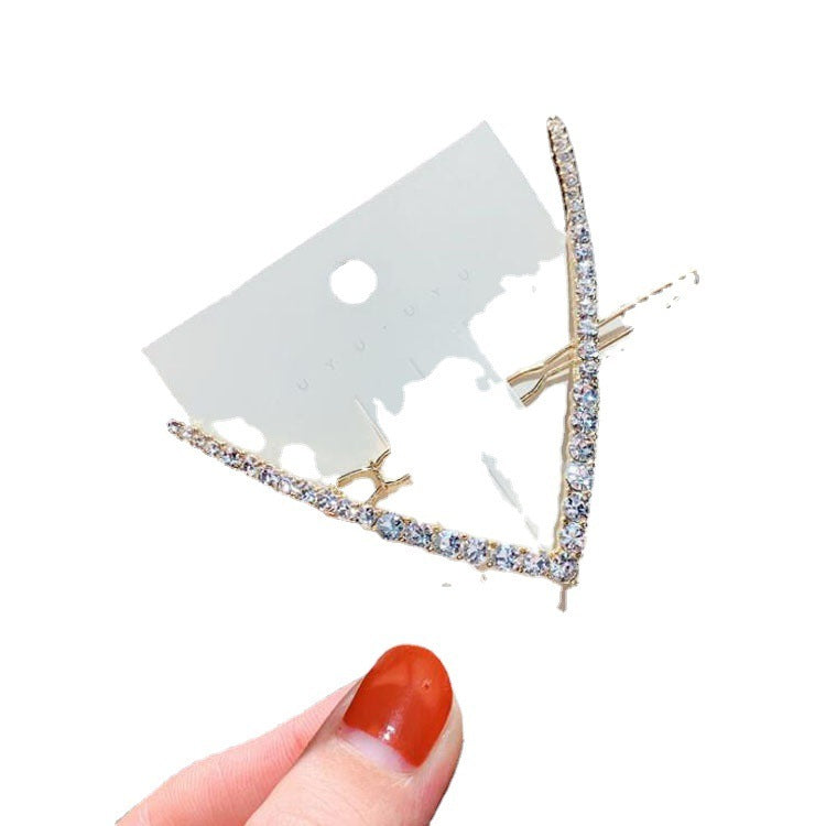 V-shaped Clip Rhinestone Pearl Hair Accessories