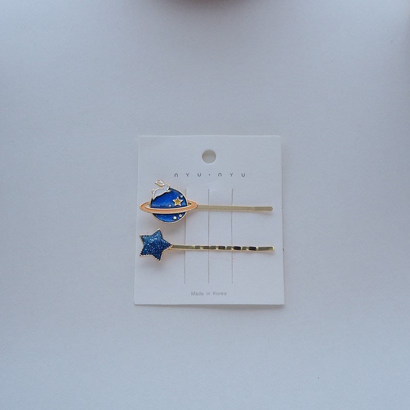Ear Hairpin Starry Sky Super Fairy Clip Hairpin Short Hair Side Word Clip
