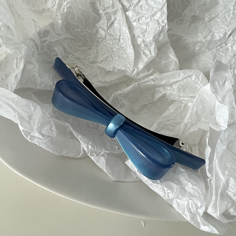 Acetate Bow Spring Side Clip Hair Accessories Elegant