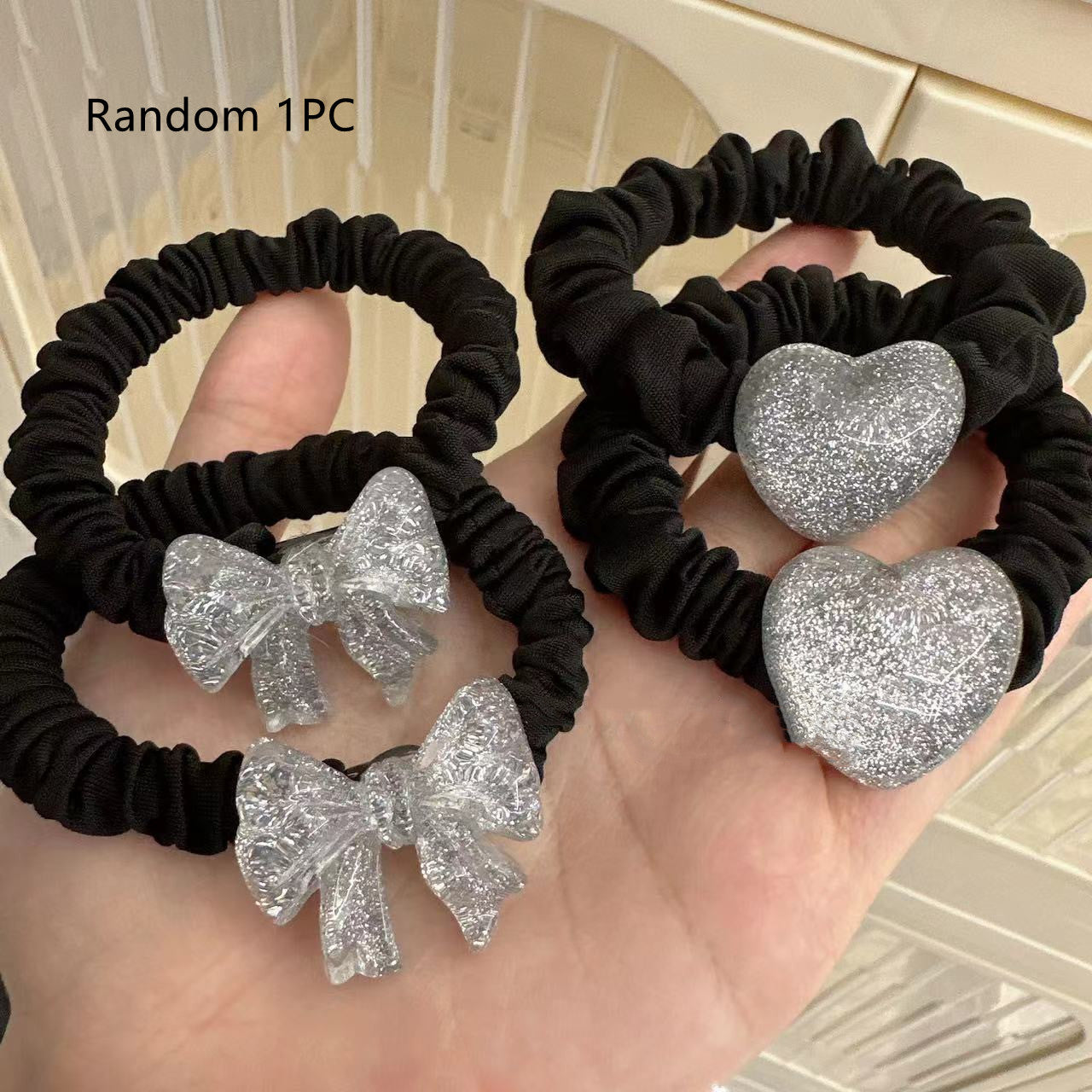 Minimalist Bowknot Small Intestine Hair Ring Durable Leather Case