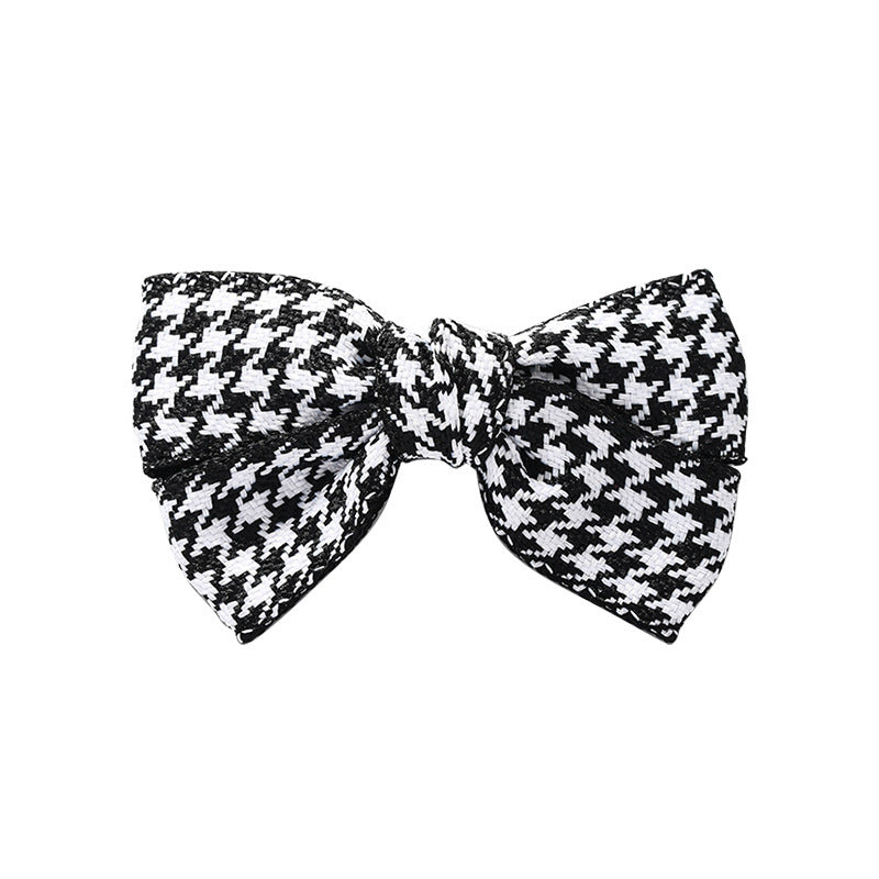 Barrettes Fabric Back Head Big Bow Spring Clip