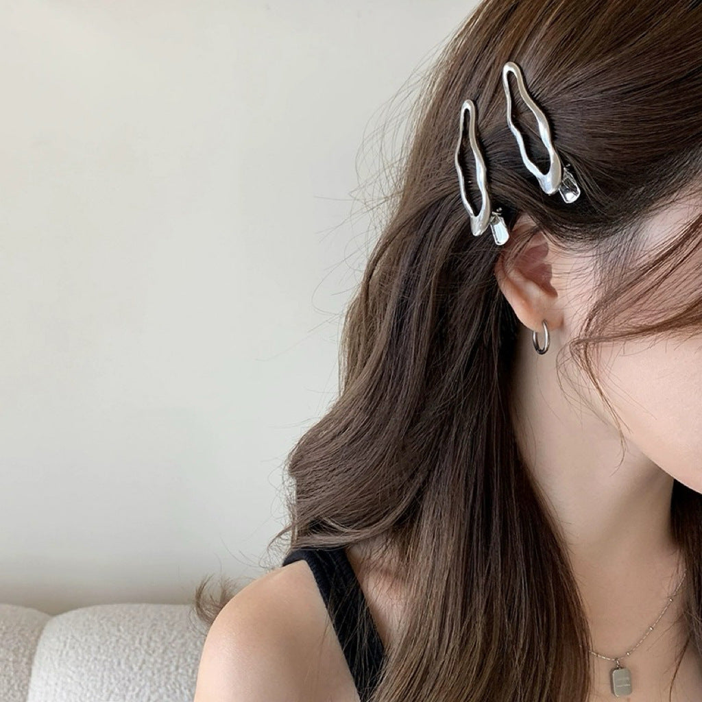Best Bangs Duckbill Clip Hairclip Decoration Female Metal Wave Barrettes