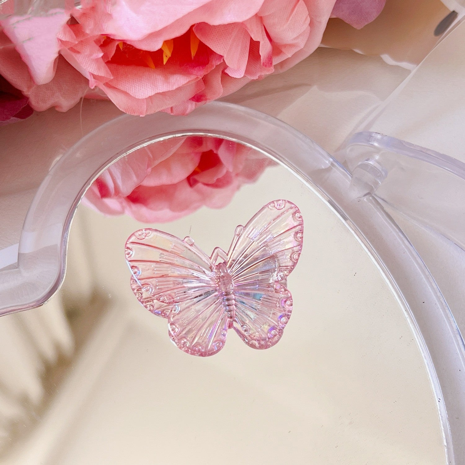Women's Colorful Transparent Bow Hair Clip