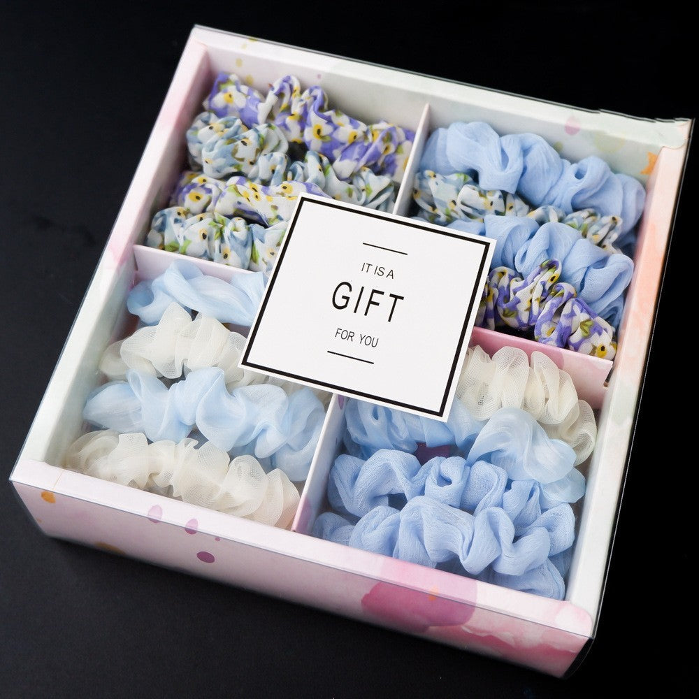 Girl's Popular Large Intestine Hair Ring Gift Box