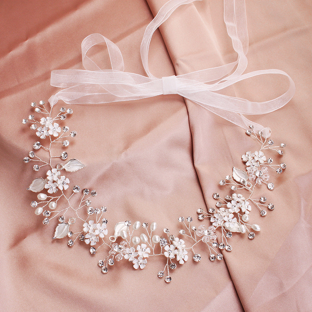 Best Pearl Handmade Headband Alloy Flower