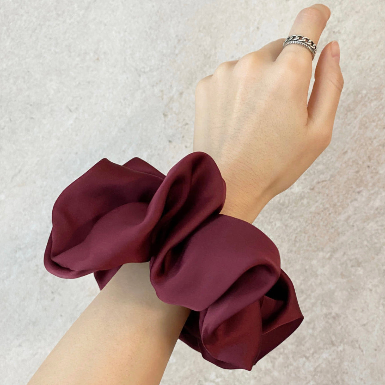 Best Simple Female Fashion Personality Satin Hair Ring