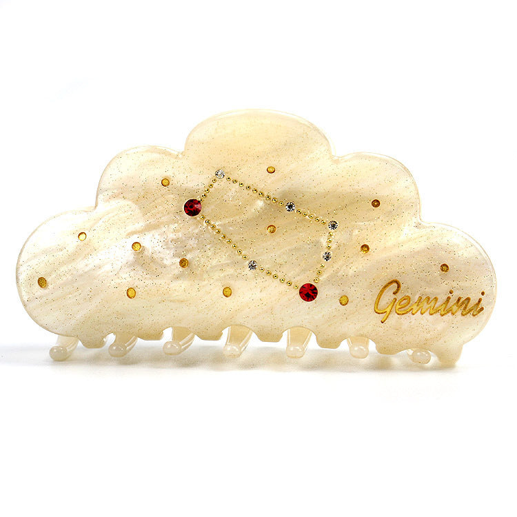New Twelve Constellation Barrettes Women's Large Grip