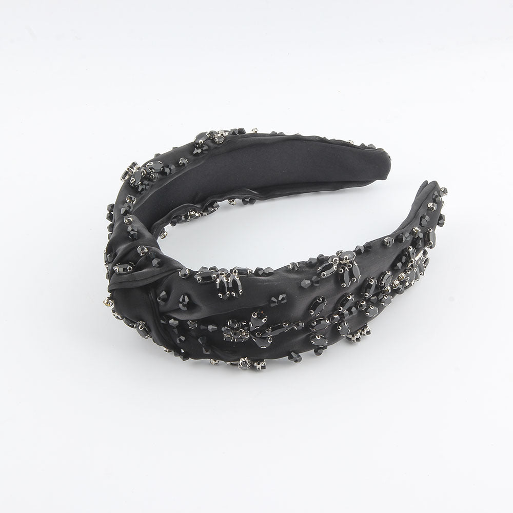 Silk Fabric Diamond-embedded Gorgeous Headband