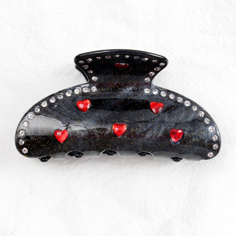 Spring And Summer Heart Trendy Acrylic Barrettes