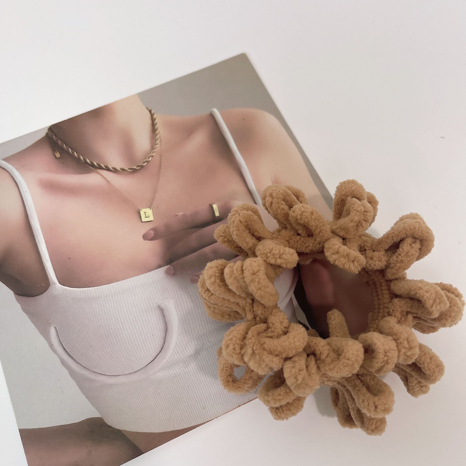 Cute Plush Intestine Hair Ring  Scrunchies  Girls' Hair Accessories