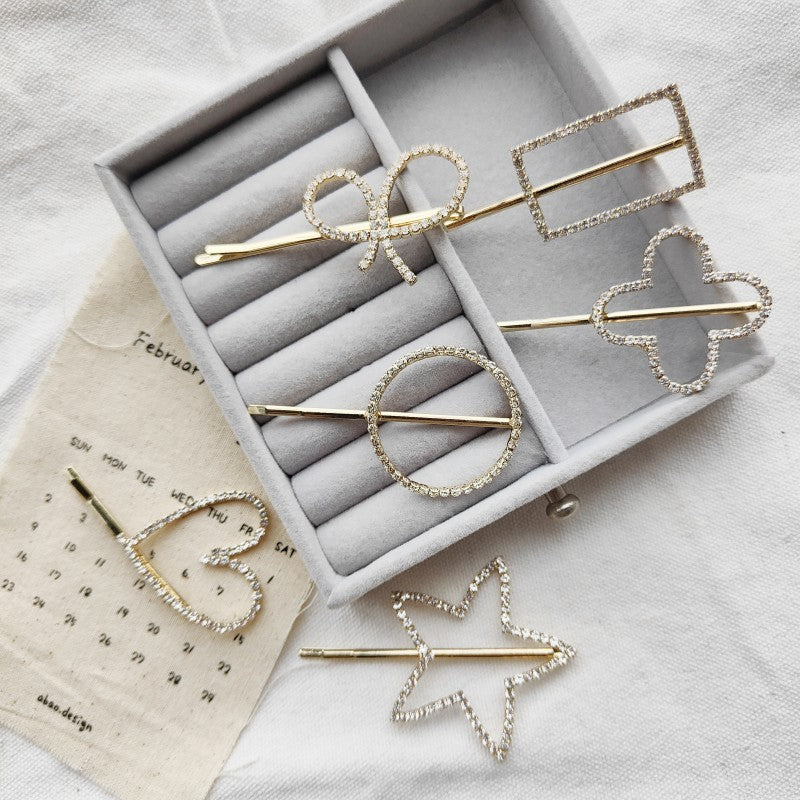 Rhinestone Butterfly Barrettes Temperament Fringe Bobby Pin