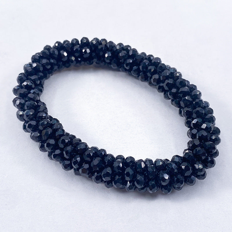 Crystal Color Elastic Rubber Band Hair Ring Ponytail Simple