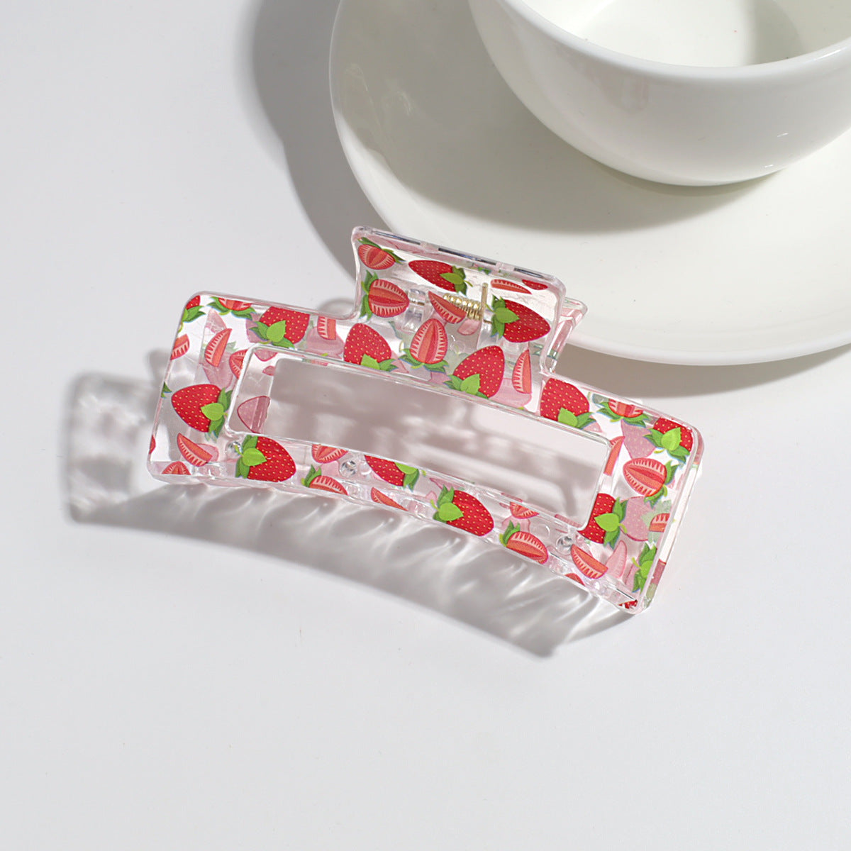 Transparent Fruit Grip Simple Commute All-match Updo Hairclip